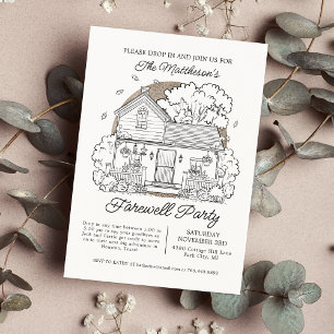 Drop in Herfst House Afscheidsfeest Kaart
