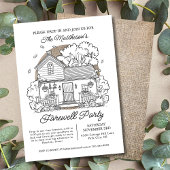 Drop in Herfst House Afscheidsfeest Kaart