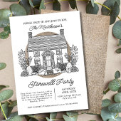 Drop In Schattige Huis Afscheidsfeest Kaart