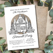 Drop in stop door de winter afscheidsfeest kaart