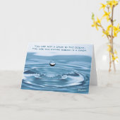 Drop in the Ocean, Inspirerende Rumi Quote Kaart (Gele Bloem)