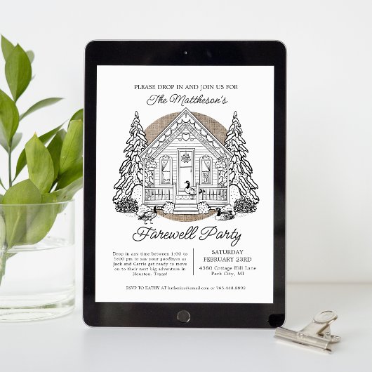 Drop In Winter Ganzen Afscheidsfeest Kaart