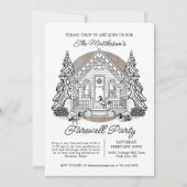 Drop In Winter Ganzen Afscheidsfeest Kaart (Voorkant)