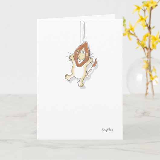 DROP JE EEN LION KAART (Gele Bloem)