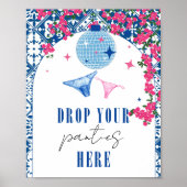 Drop je Pantie Dancing Queen Grieks Vrijgezellenfe Poster (Voorkant)