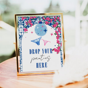 Drop je Pantie Dancing Queen Grieks Vrijgezellenfe Poster