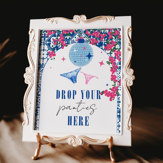 Drop je slipje Dansen Koningin Grieks Bachelorette Poster