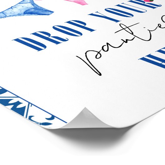 Drop je slipje Dansen Koningin Grieks Bachelorette Poster (Hoek)