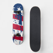 Drop Splash Kleuren Amerika Vlag Persoonlijk Skateboard (Voorkant)