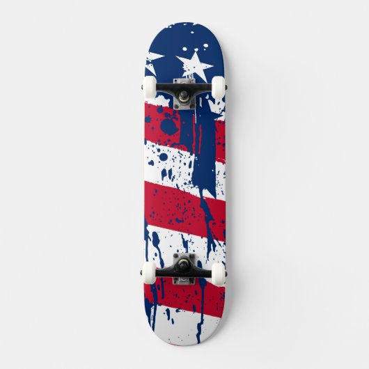 Drop Splash Kleuren Amerika Vlag Persoonlijk Skateboard (Voorkant)