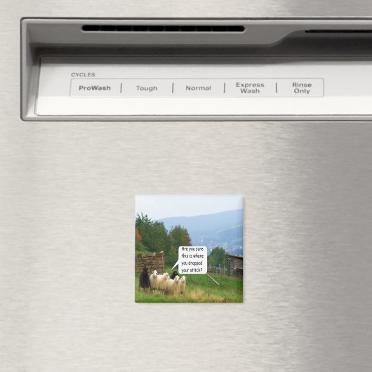 Drop Stitch Sheep Magnet (Insitu (Vaatwasser))