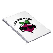 Drop The Beet Funny Music Veggie Pun  Notitieboek (Rechterzijde)