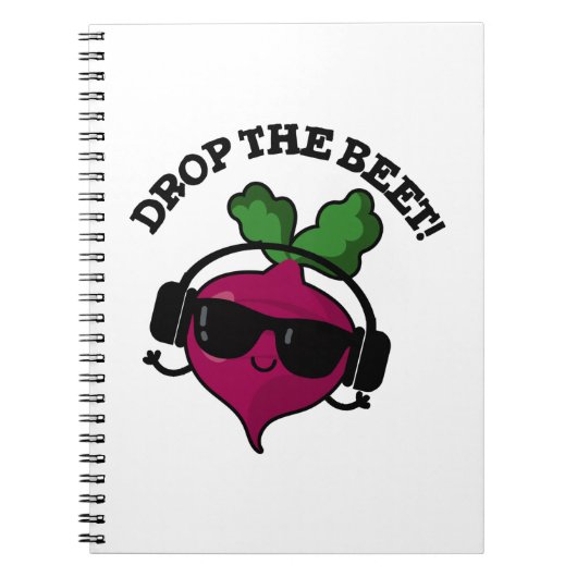 Drop The Beet Funny Music Veggie Pun  Notitieboek (Voorkant)