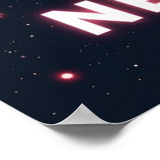 Drop the Needle – Retro Vinyl in Space Poster (Hoek)