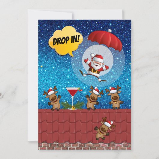 DROP tijdens kerstuitnodiging Kaart (Voorkant)