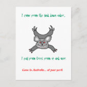 Dropbeer Australis Briefkaart (Voorkant)