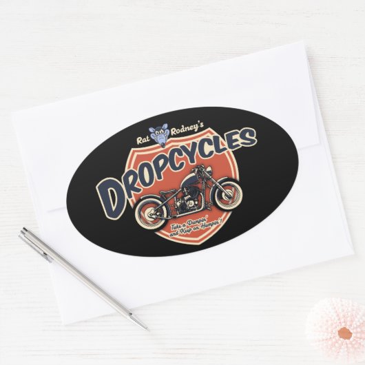 Dropcycli Ovale Sticker (Envelop)