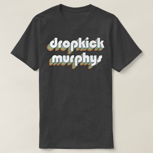 Dropkick Murphys Retro Rainbow Typography Faded St T-shirt (Design voorkant)