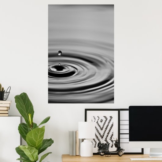 Droplet Ricochet Poster (Thuiskantoor)