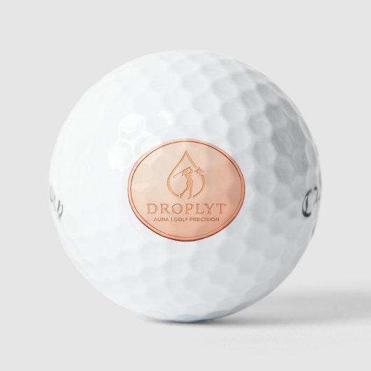 Droplyt Golf Aura Logo 3-pack Callaway Golfballen (Voorkant)