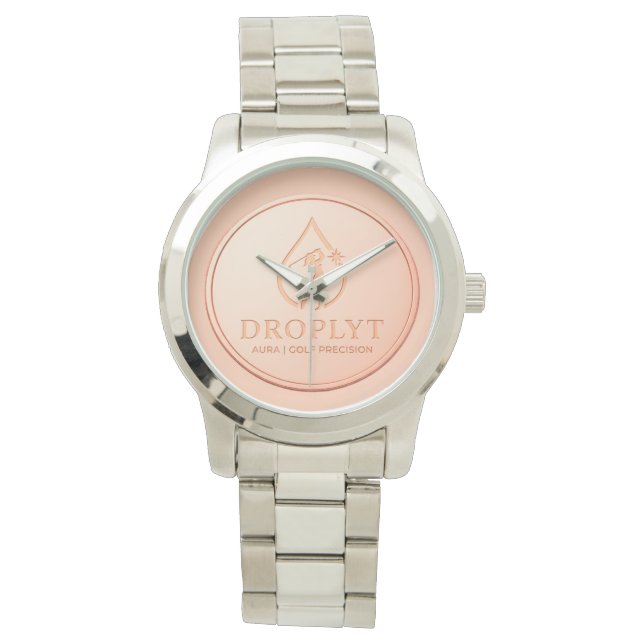 Droplyt Golf Aura Logo Dameshorloge Horloge (Voorkant)