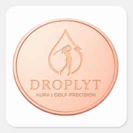 Droplyt Golf Aura Logo Vierkante Sticker