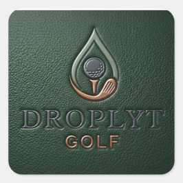 Droplyt Golf Heritage Green Vierkante Sticker
