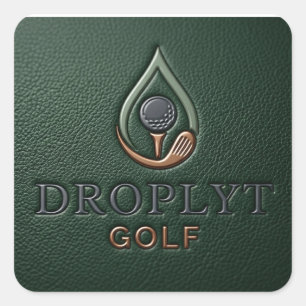 Droplyt Golf Heritage Green  Vierkante Sticker
