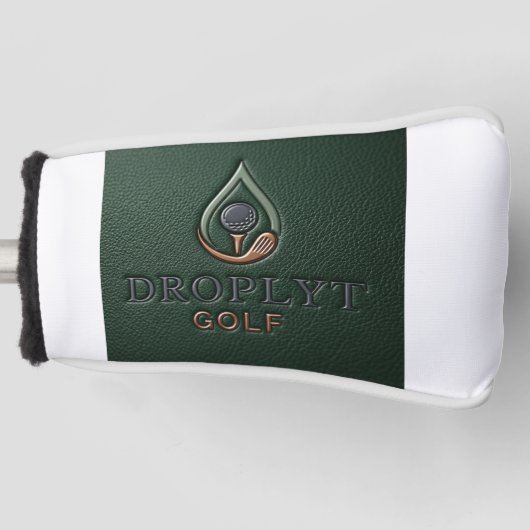 Droplyt Golf Rustic Green Putterhoes Golfheadcover (Voorkant)