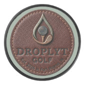Droplyt Golf Rustic Logo Puck (Voorkant)