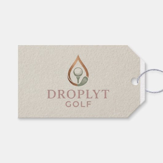 Droplyt Golf Signature Gift Tag Cadeaulabel (Voorkant (Horizontaal))