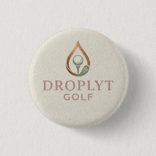 Droplyt Golf Signature Knop (Roze Logo) Ronde Button 3,2 Cm