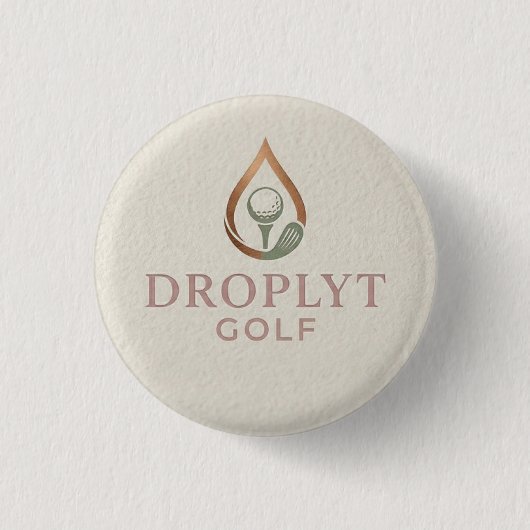 Droplyt Golf Signature Knop (Roze Logo) Ronde Button 3,2 Cm (Voorkant)