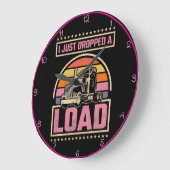 Dropped A Load" Trucker Pink Grote Klok (Hoek)