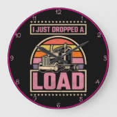 Dropped A Load" Trucker Pink Grote Klok (Voorkant)