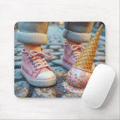 Dropped Ice Cream Cones beroemd gemaakt door Child Muismat (Met muis)