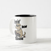 Droppin 'My New Release Dog Hip-Hop Tweekleurige Koffiemok (Voorkant links)