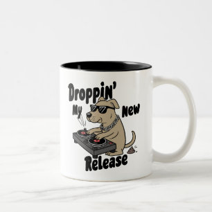 Droppin 'My New Release Dog Hip-Hop Tweekleurige Koffiemok