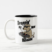 Droppin 'My New Release Dog Hip-Hop Tweekleurige Koffiemok (Links)