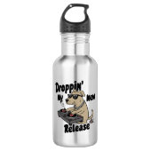 Droppin 'My New Release Dog Hip-Hop Waterfles (Voorkant)