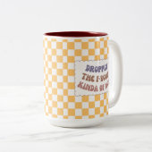 Droppin' The F-Bomb Kind Mom Tweekleurige Koffiemok (Voorkant rechts)