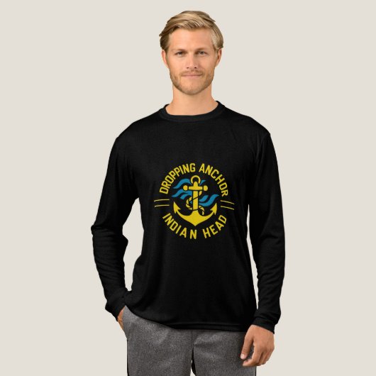 Dropping Anchor Logo Longsleeve Tri-Blend Shirt (Voorkant)