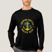 Dropping Anchor Logo Longsleeve Tri-Blend Shirt (Voorkant volledig)
