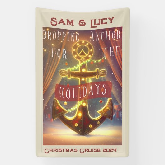 Dropping Anker voor de feestdagen Spandoek (Verticaal)