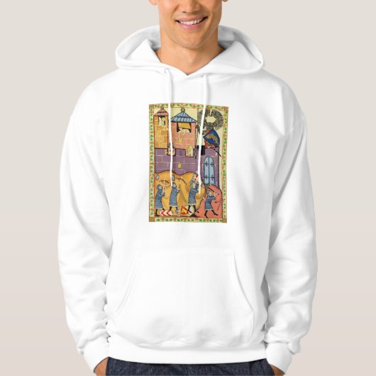 Dropping Rocks, 14e-eeuwse Codex Manesse Hoodie (Voorkant)