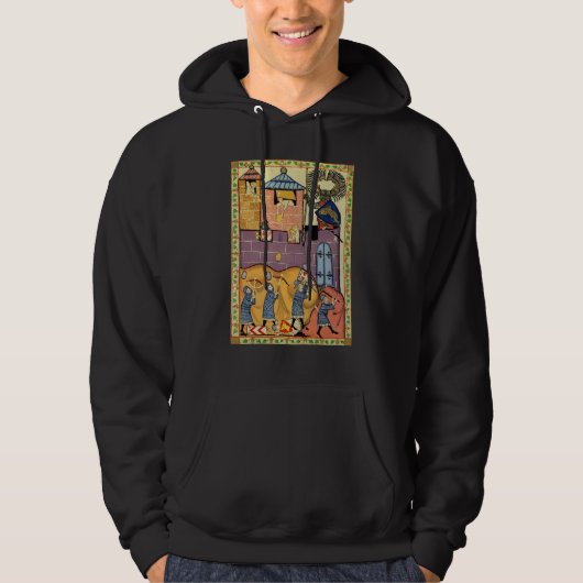 Dropping Rocks, 14e-eeuwse Codex Manesse Hoodie (Voorkant)