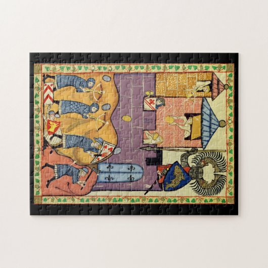 Dropping Rocks, 14e-eeuwse Codex Manesse Legpuzzel (Horizontaal)