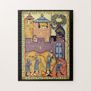 Dropping Rocks, 14e-eeuwse Codex Manesse Legpuzzel