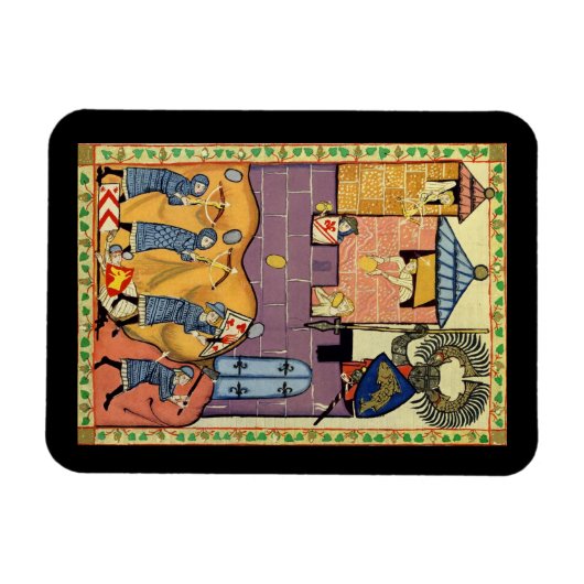 Dropping Rocks, 14e-eeuwse Codex Manesse Magneet (Horizontaal)