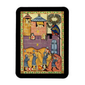 Dropping Rocks, 14e-eeuwse Codex Manesse Magneet (Verticaal)